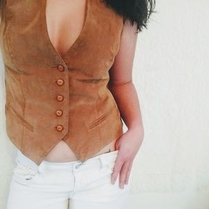 *SOLD*Anthro Bagatelle Suede Leather Boho Vest